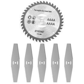 High Carbon Steel Alloy Weed Cutter Set of Total 6Pcs Attachments  Saw Blade  Accessories Fit for D0102HGP2XU 6in Suitable for Weed Trimming Bush
