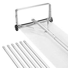 VEVOR Snow Roof Rake, 18.5 in Aluminum Blade, 5.2-30 ft Adjustable Roof Snow Scraper with Wheels & Slide,