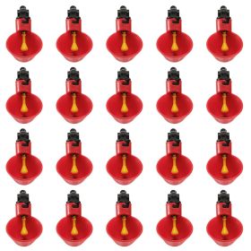 20 Pack Chicken Waterer Automatic Poultry Waterer Chicken Drinker Cups w/Mounting Joint for Chicken Poultry