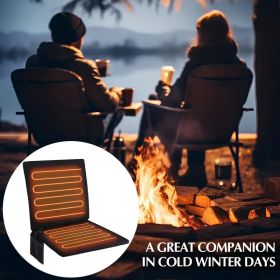 Portable Heated Seat Cushion, Foldable Heating Pad with 3 Adjustable Heat Modes, USB Powered Stadium & Camping Chair Cushion for Indoor Outdoor U