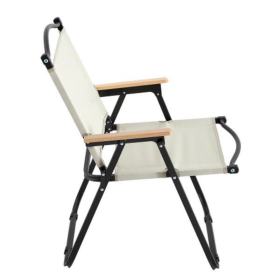 Folding Outdoor Chair For Indoor And Outdoor Use, Suitable For Camping, Picnic, Beach, Backyard, Barbecue, Party, Terrace, Beige (Option: 1Pcs)
