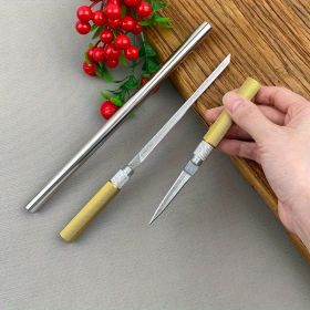 Portable fruit knife (Option: Gold hoop stick)