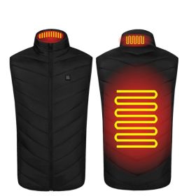 Heated Vest Washable Usb Charging Electric (Color: 2zone black, size: S)