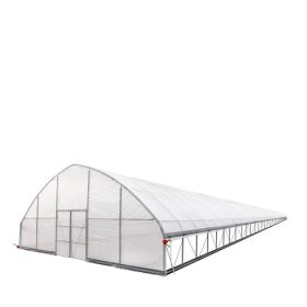 30' x 150' Tunnel Greenhouse Grow Tent w/6 Mil Clear EVA Plastic Film, Cold Frame, Hand Crank Roll-Up Sides, Peak Ceiling Roof, TMG-GH30150 (Material: Box 01)